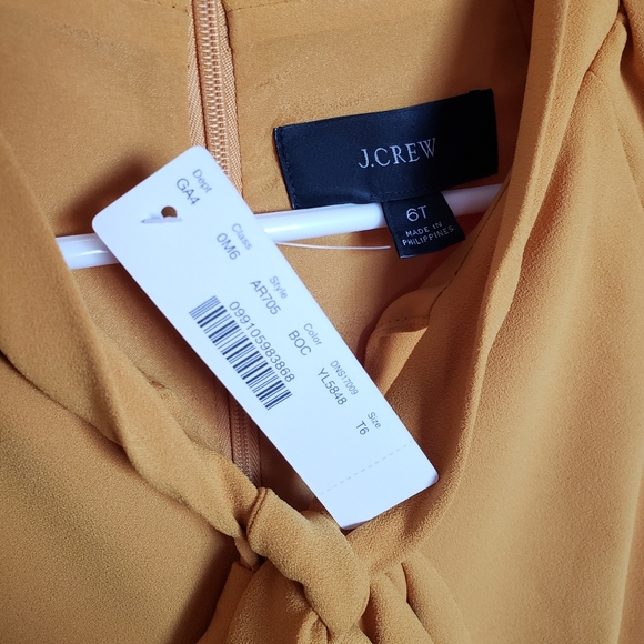 (Tall) NWT J.Crew Ruffle-Front Crepe Sheath Dress - Picture 9 of 11